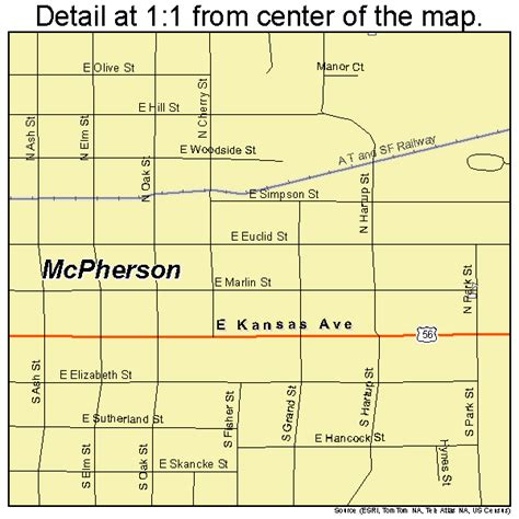 McPherson Kansas Street Map 2043950