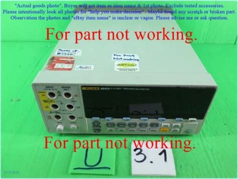 Fluke 8845a Digit Precision Multimeter As Photo Dφm For Part Not