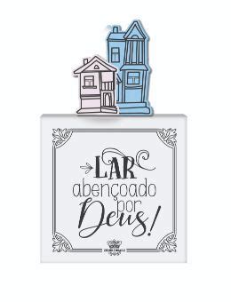 Placa De Mesa Casinhas Lar Aben Oado Por Deus X