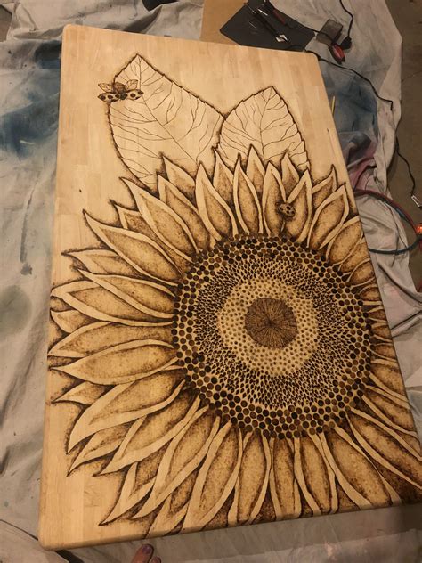 Sunflower Wood Burning Template Web Sunflower Template Royalty Free