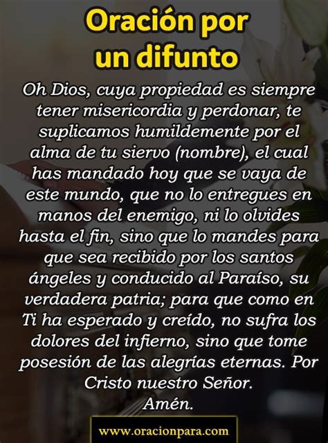 Oracion Para Los Difuntos In God Loves Me Prayers Catholic