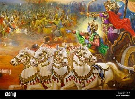 Arjuna And Krishna Hi Res Stock Photography And Images Alamy