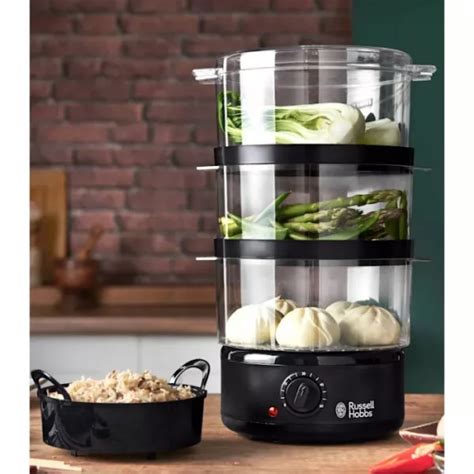 Techgate Cuiseur Vapeur Compact Matte Black Russell Hobbs