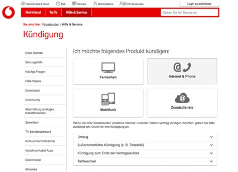 Vodafone Kabel Deutschland K Ndigen Anleitung Und Vorlage