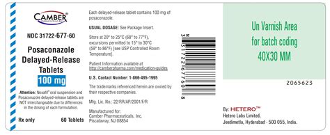 Posaconazole Camber Pharmaceuticals Inc FDA Package Insert