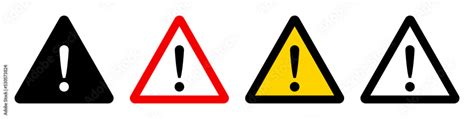 Vetor Do Stock Warning Attention Icon Caution Warning Signs Set