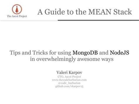 The Mean Stack Mongodb Expressjs Angularjs And Node Js Free Download