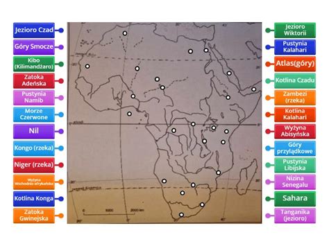 Mapa Afryki Labelled Diagram