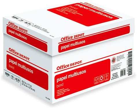 Office Depot Papel Bond Paquete De Hojas Blancas 500 Piezas Para