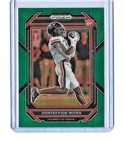 Prizm Draft Picks Dontayvion Wicks Rookie Green Prizm Packers