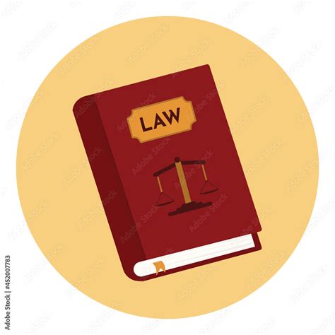 Law Book Illustration Icon Clipart For Law And Justice Vector Stock