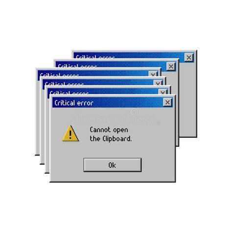 System Fatal Error Warning Information Message Stock Illustrations