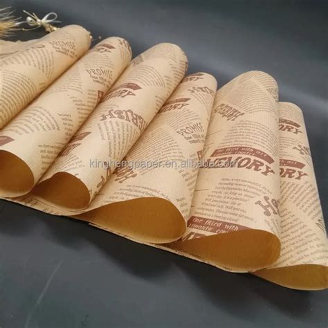 Hamburger Packaging Grease Proof Paper Sandwich Wrapping Greaseproof