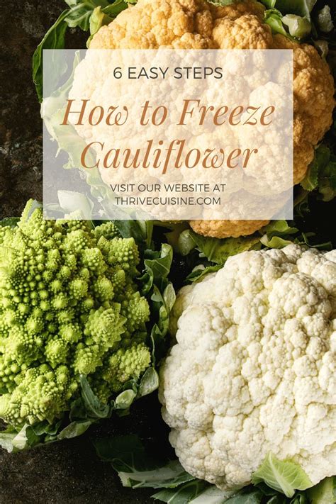 How To Freeze Cauliflower 6 Easy Steps Cauliflower Frozen Frozen Veggies