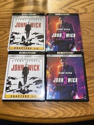 John Wick Chapters Trilogy K Ultra Hd Uhd Blu Ray Set Lot