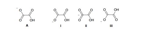 Solved ResonanceThe diagram below shows the hydrogen oxalate | Chegg.com