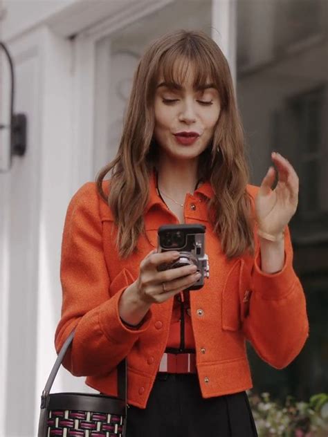 Order Emily In Paris S03 Emily Cooper Orange Jacket Jacket Hub