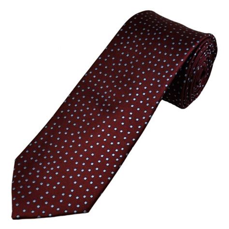 Simon Carter London Wine Red Blue Polka Dot 100 Silk Men S Designer