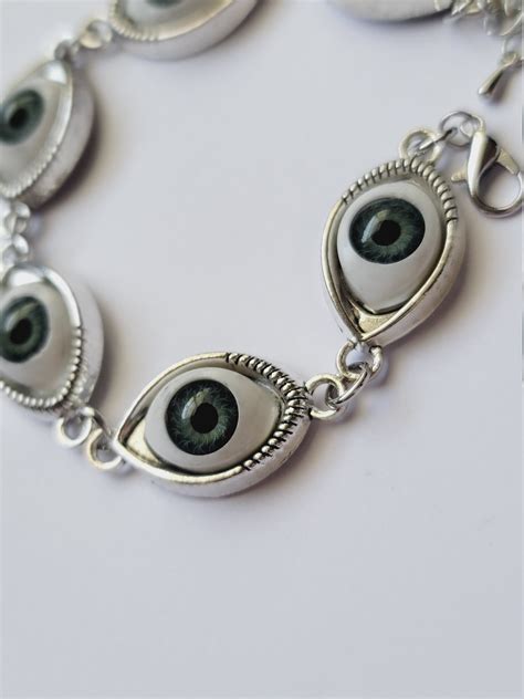 Eye Bracelet Eyeball Jewelry Realistic Eye Bracelet Blue Etsy