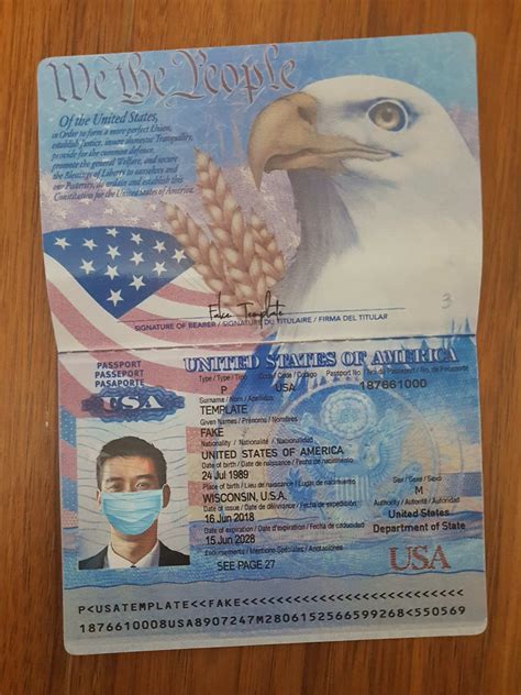 Fake Passport Template Custom Order Fake Template