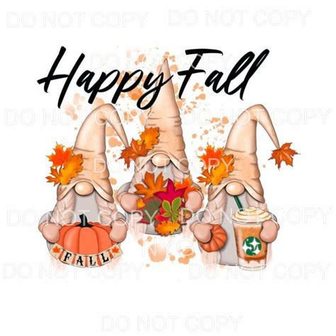 Martodesigns Happy Fall Gnomes Pumpkin Leaves Sublimation