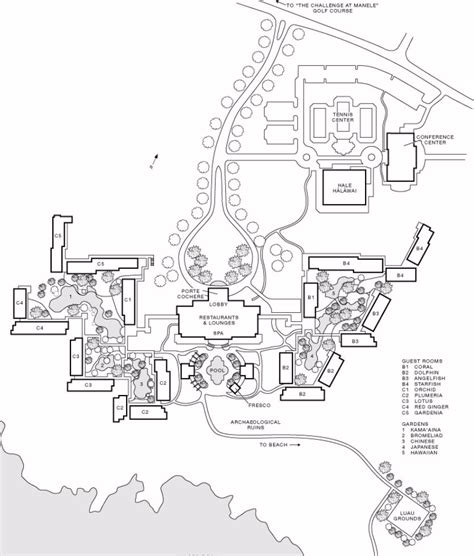 Map Layout Four Seasons Resort Lana'i at Manele Bay