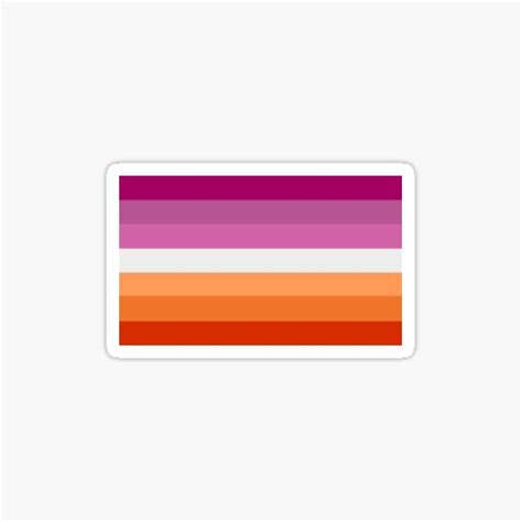 Lesbian Flag Sticker For Sale By Nartural Redbubble