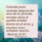 Explicación Marcos 12 41 Estando Jesús sentado delante del arca de la