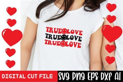 True Love SVG Wavy Text Cut File Graphic By Ak Artwork Creative Fabrica