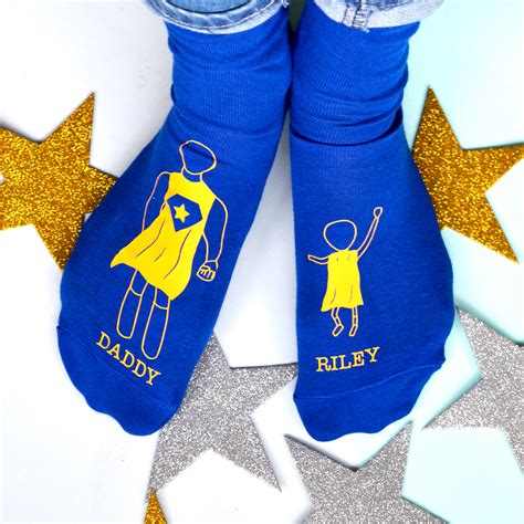 Personalised Socks Super Dad Uk