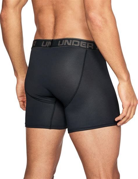 Under Armour Tech Mesh 6 Boxer Briefs 2 Pack In Black Charcoal Charcoal Gray For Men Lyst