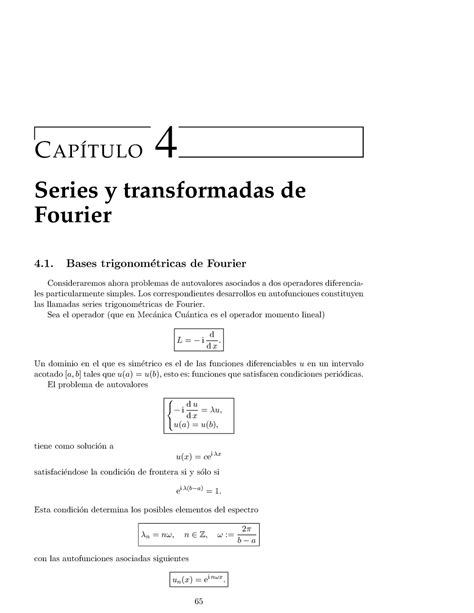 Transformada De Fourier Teor A Con Ejemplos Cap Tulo Series Y