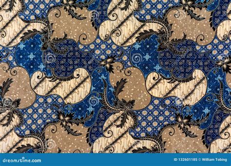 Blue Batik Pattern Stock Image 54495397