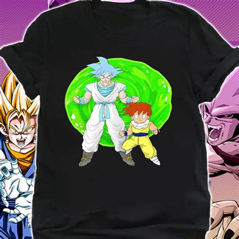 Crossover Son Goku Son Gohan Rick And Morty Dragon Ball Z Fathers Day T