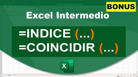 Función Indice Y Función Coincidir En Excel