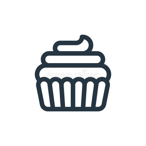 Icono De Vector De Cupcake Trazo Editable De Bizcocho S Mbolo De