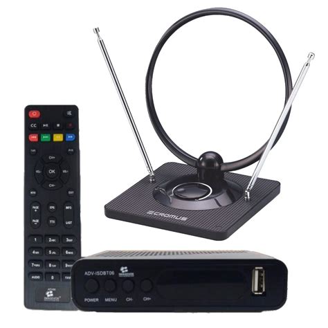 Kit Tv Digital Completo C Conversor E Antena Uhf Interna Submarino