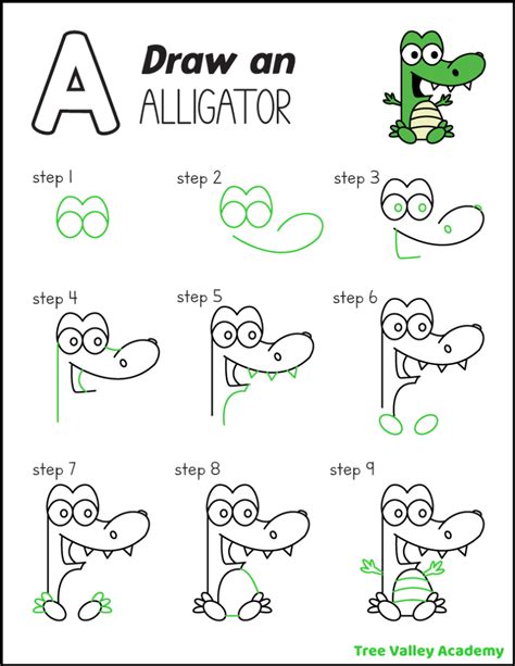 Alligator Drawing Kids