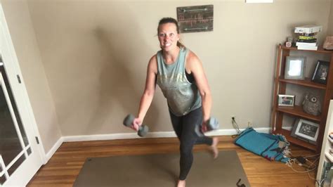 Curtsy Lunge With Bicep Curls Youtube