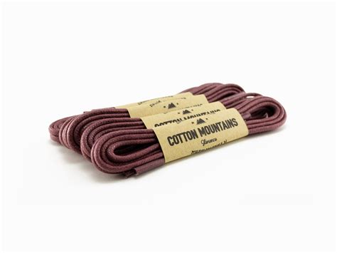 Burgundy Shoelaces Dress Shoe Laces Boot Laces Round Waxed Etsy