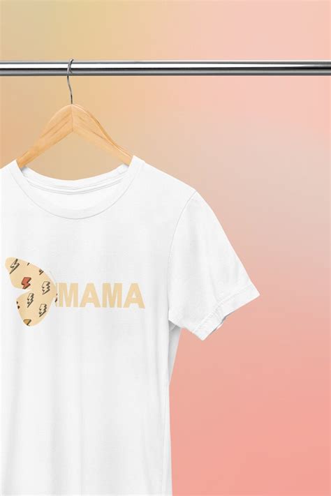 Mother S Day T Shirt Gift For Mom Butterfly Super Mama Print Top