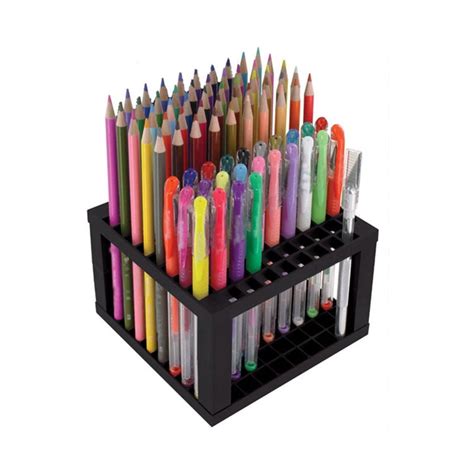 INTSUPERMAI 96 Hole Detachable Plastic Pencil Brush Holder Desk Stand