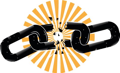 Vector Illustration Of Broken Chain Link 22709336 Vector Art At Vecteezy