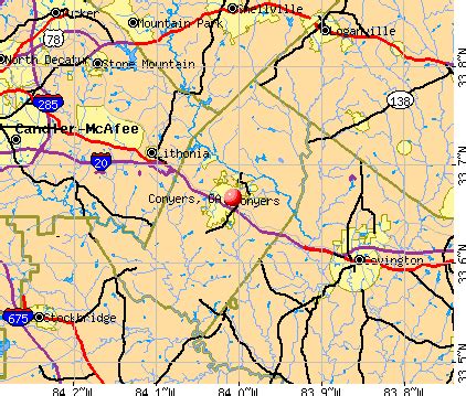 Conyers, Georgia (GA) profile: population, maps, real estate, averages, homes, statistics ...