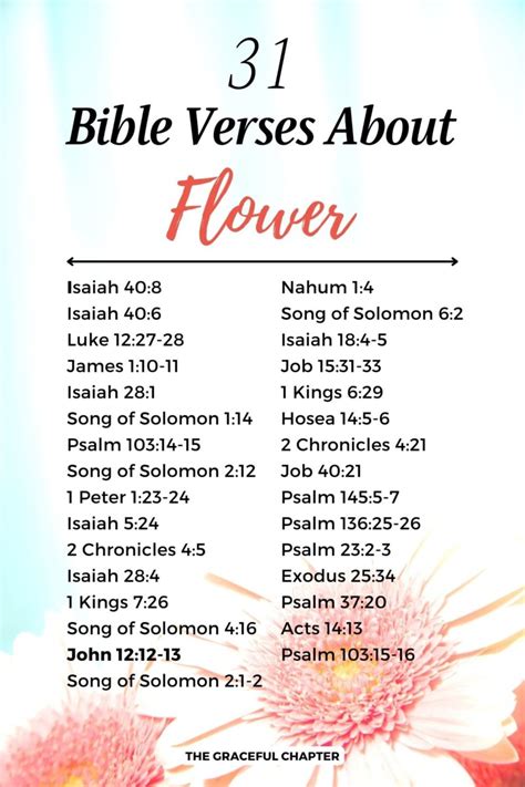 33 Bible Verses About Flowers The Graceful Chapter