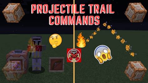 Command Block Tutorial 24 Projectile Trail Commands In Minecraft