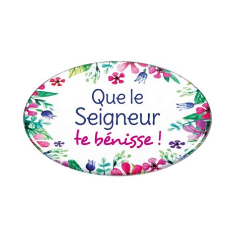 Magnet Que le Seigneur te bénisse motifs floraux La Maison