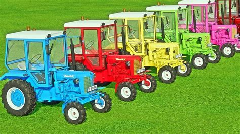 TRANSPORTING MINI ZETOR TRACTORS WITH COLORS TRAILERS Farming