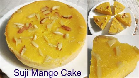 Suji Mango Cake Eggless Mango Cake Without Oven Maida Curd Condensed