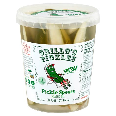 Grillo S Pickles Classic Dill Pickle Spears Fl Oz Kosher Jar